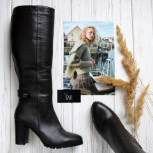 Чоботи зі шкіри кольору шоколад Арт. 52-1F-3326(2)