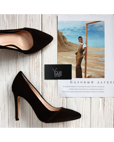 Туфлі-човники кольору шоколад Арт. 35-9Os/60Ок