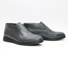 Високі лофери зі шкіри в темно сірому кольорі Арт. 156-4