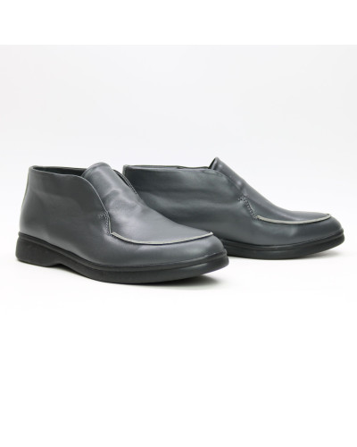 Високі лофери зі шкіри в темно сірому кольорі Арт. 156-4