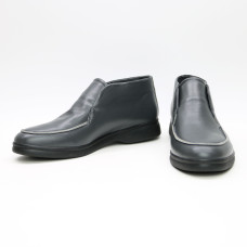 Високі лофери зі шкіри в темно сірому кольорі Арт. 156-4