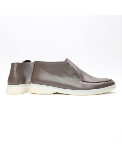 Високі лофери зі шкіри в кольорі какао Арт. 156-4