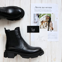 Челсі із чорної шкіри флотар Арт. 12-1/21074