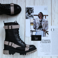 Черевики із чорної шкіри Арт. 12-30R/20