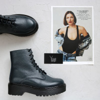 Черевики із синьої шкіри флотар Арт. As-8/22