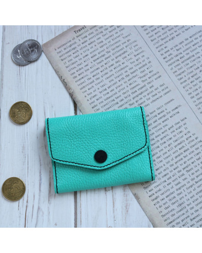 Кардхолдер з бірюзової шкіри флотар Арт. KH-mini