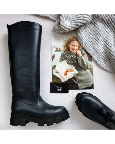 Високі чоботи зі шкіри Арт.12-33/258