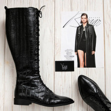 Високі чоботи зі шнурівкою Арт. 104-4