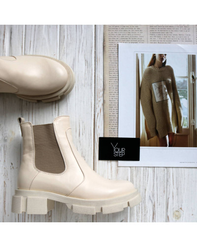 Челсі з бежевої шкіри Арт. 12-1/21074