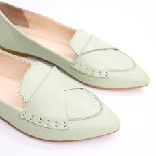 Балетки з гострим носком у кольорі фісташка — свіжість і витонченість (Арт. 17‑11)