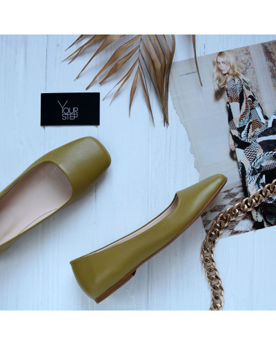 Шкіряні балетки з квадратним носом Арт. 072-2