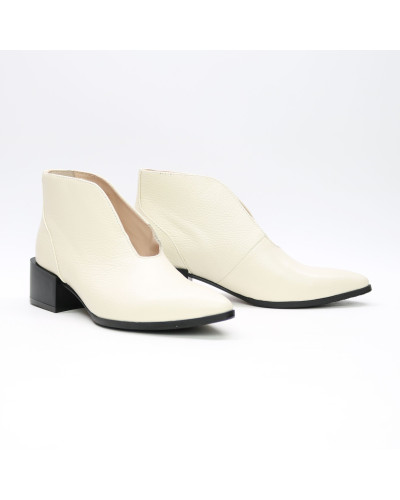 Ботильоны из бежевой кожи флотар  Арт. 457-8/56