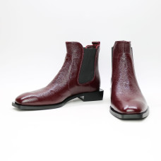Бордові Челсі із квадратним носом Арт. 105-2