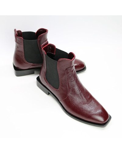 Бордові Челсі із квадратним носом Арт. 105-2