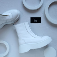 Білі шкіряні черевики Арт. As-11/261