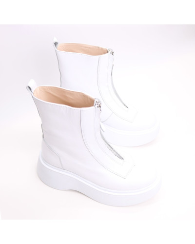 Білі шкіряні черевики Арт. As-11/261