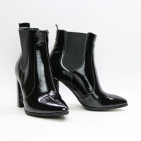 Ботинки из черного наплака на каблуке Арт. 35-14/44Ок