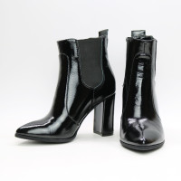 Ботинки из черного наплака на каблуке Арт. 35-14/44Ок