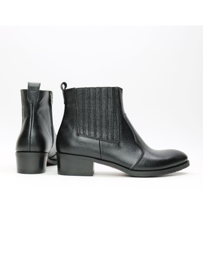 Черевики із чорної шкіри флотар Арт. 306-4