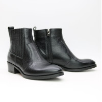 Черевики із чорної шкіри флотар Арт. 306-4