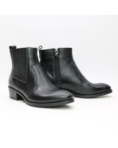 Черевики із чорної шкіри флотар Арт. 306-4