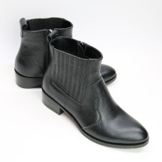 Черевики із чорної шкіри флотар Арт. 306-4