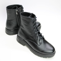 Черевики із чорної шкіри флотар Арт. As-8/As17