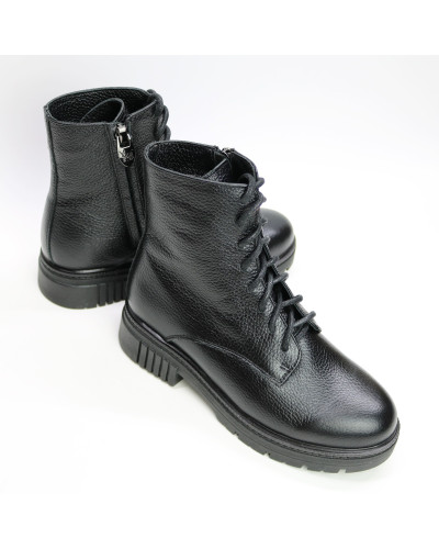 Черевики із чорної шкіри флотар Арт. As-8/As17