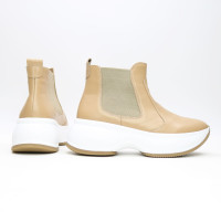 Ботинки из карамельной кожи  Арт. 176-2/184