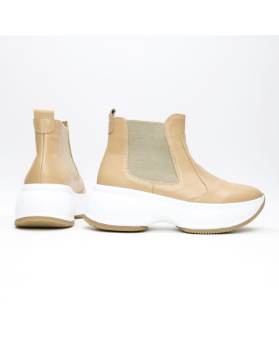 Ботинки из карамельной кожи  Арт. 176-2/184