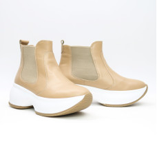 Ботинки из карамельной кожи  Арт. 176-2/184