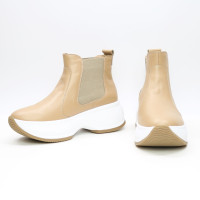 Ботинки из карамельной кожи  Арт. 176-2/184