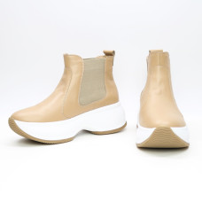 Ботинки из карамельной кожи  Арт. 176-2/184