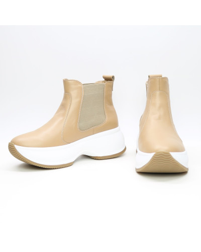 Ботинки из карамельной кожи  Арт. 176-2/184