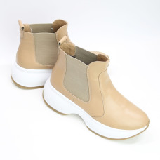 Ботинки из карамельной кожи  Арт. 176-2/184