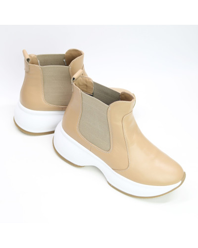 Ботинки из карамельной кожи  Арт. 176-2/184