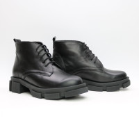 Чорні шкіряні черевики Арт. 12-20/21074