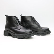 Чорні шкіряні черевики Арт. 12-20/21074