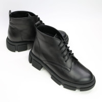 Чорні шкіряні черевики Арт. 12-20/21074