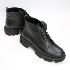 Чорні шкіряні черевики Арт. 12-20/21074