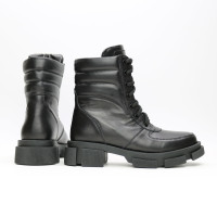 Ботинки из кожи черного цвета Арт. As-2/21074