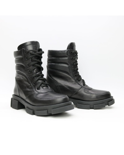 Ботинки из кожи черного цвета Арт. As-2/21074