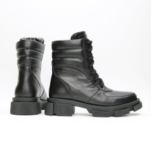 Ботинки из кожи черного цвета Арт. As-2/21074