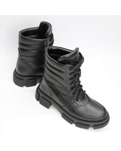 Ботинки из кожи черного цвета Арт. As-2/21074