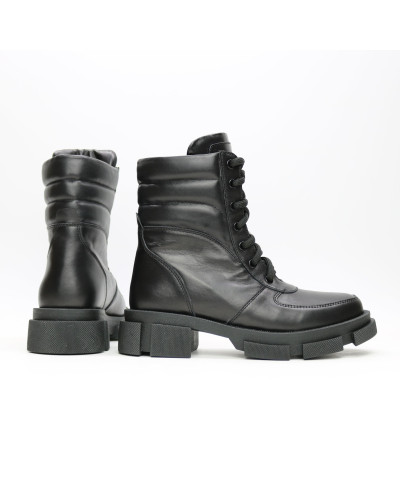 Ботинки из кожи черного цвета Арт. As-2/21074