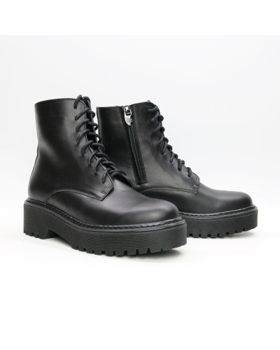 Черевики із чорної шкіри Арт. As-8/22