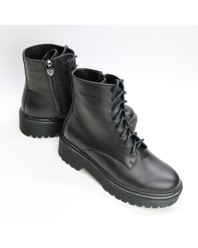 Черевики із чорної шкіри Арт. As-8/22