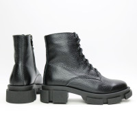 Черевики зі шкіри чорного кольору Арт. As-8/21074