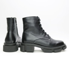 Черевики зі шкіри чорного кольору Арт. As-8/21074