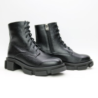 Черевики зі шкіри чорного кольору Арт. As-8/21074